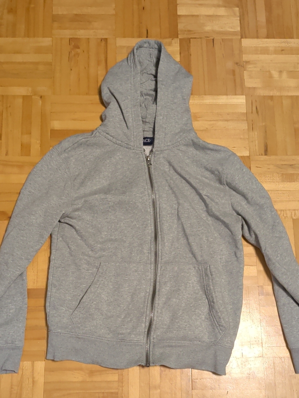 Place Light Gray Men's Zip-Up Hoodie